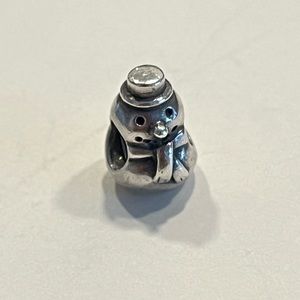 Authentic Pandora Snowman silver charm retired